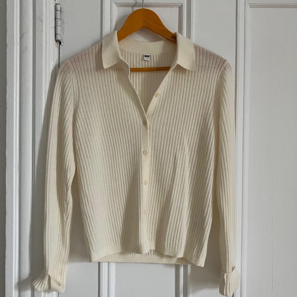 Uniqlo merino collared cardigan M